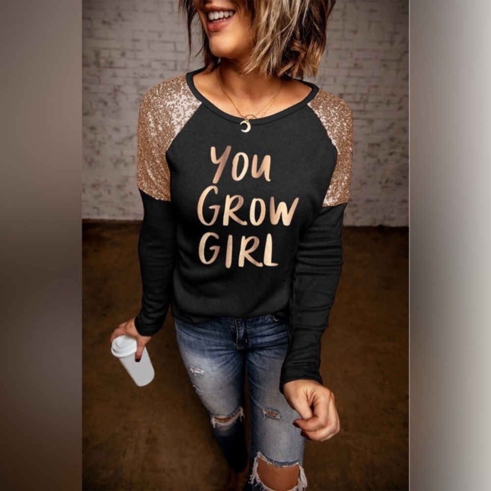 Inspirational You Grow Girl Graphic Tee Size XL